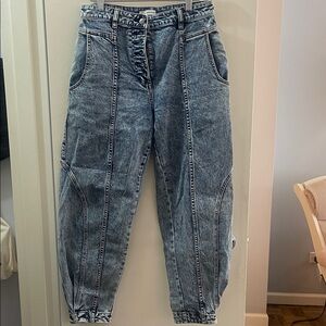 Ulla Johnson Acid Wash Blue Boyfriend Jeans